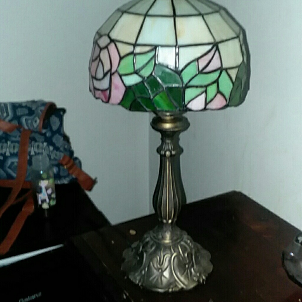 A Tiffany lamp